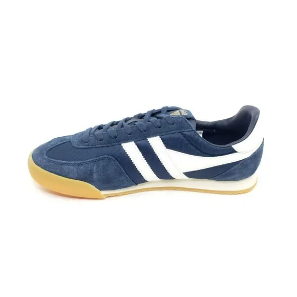 Gola Harrier Classic Sneaker Navy Blue Suede White Gum Sole Mens US 10